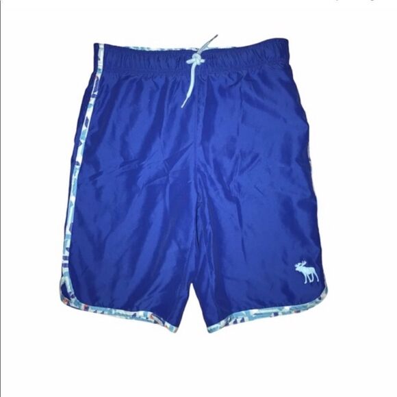 Abercrombie Kid's Blue Swimsuit Board Shorts - Picture 1 of 7